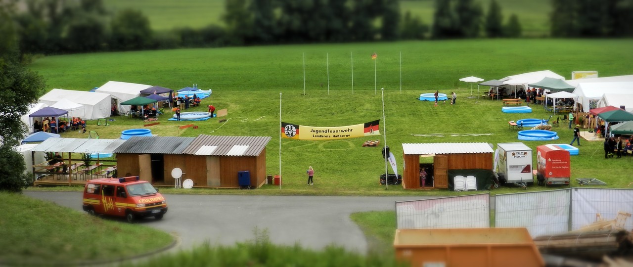 Überblick über den Zeltplatz Überblick über den Zeltplatz