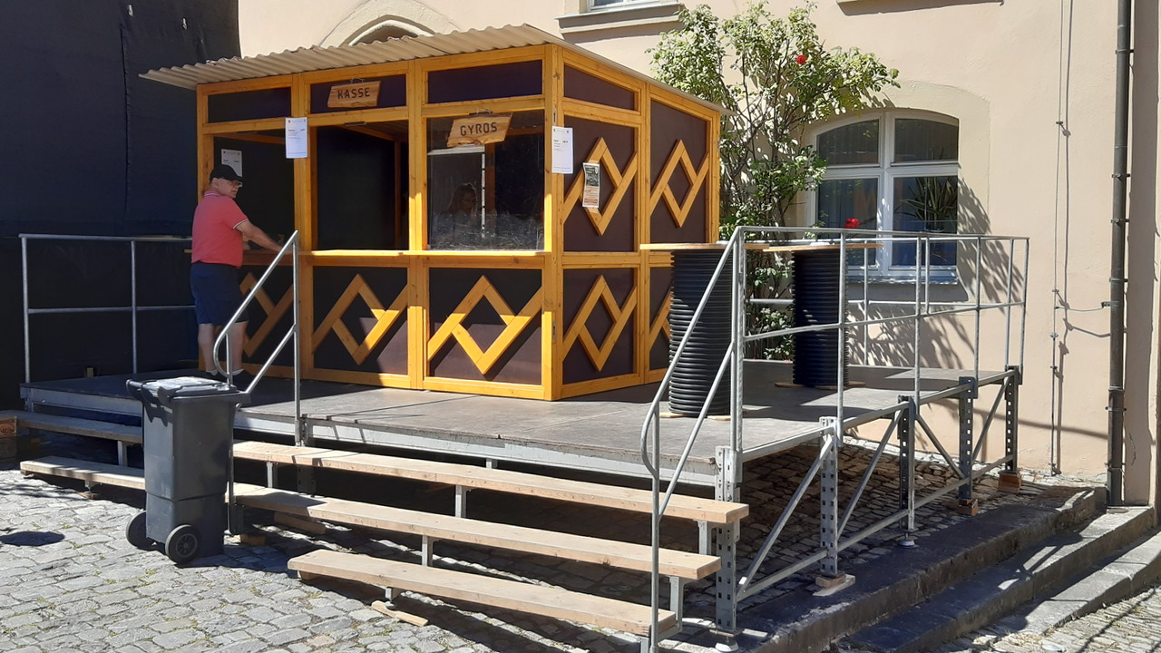 Gyrosstand am Marktplatz Gyrosstand am Marktplatz
